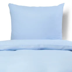 Sengetøj 140x220 cm - Microfiber - Ensfarvet pastel blå