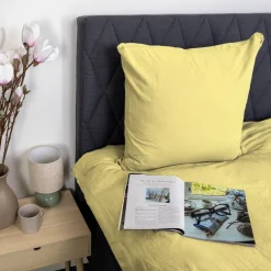 Sengetøj 150x210 cm - Stonewashed - Firm yellow