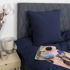 Sengetøj 140x220 cm - Stonewashed - Firm deep blue