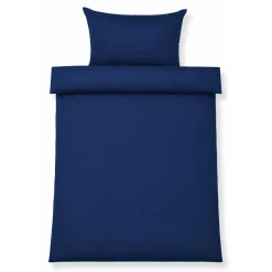 Sengetøj 140x220 cm - Stonewashed - Firm deep blue