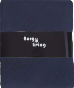 Sengetæppe - 260X240 cm - Vendbart Mørkeblå og lyseblå - Tæppe til dobbeltseng
