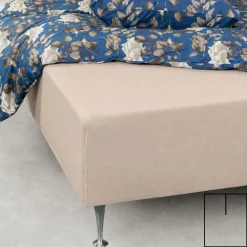 Splitlagen - U-split - 180x200 cm - Sandfarvet - 100% Bomuld jersey lagen - Stræklagen til elevationsseng