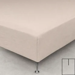 Splitlagen - U-split - 160x200 cm - Sandfarvet - 100% Bomuld jersey lagen - Stræklagen til elevationsseng
