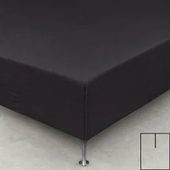 Splitlagen - U-split - 180x200 cm - Sort - 100% Bomuld jersey lagen - Stræklagen til elevationsseng