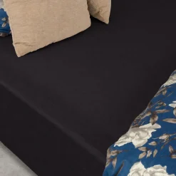 Splitlagen - U-split - 160x200 cm - Sort - 100% Bomuld jersey lagen - Stræklagen til elevationsseng