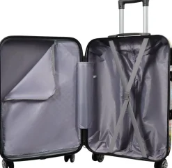 Stor kuffert - Hardcase kuffert med motiv - New York city - Black - Eksklusiv letvægt kuffert