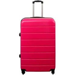 Stor kuffert - Pink - Hardcase kuffert - Str. Large - Letvægts kuffert med 4 hjul
