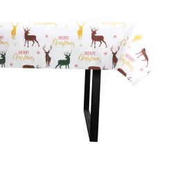 Tekstil voksdug - 140 cm bred - Juledug - På metermål - Merry Christmas - Voksdug med akrylbelægning