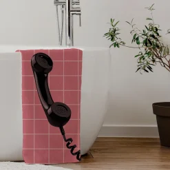 Telefon håndklæde - 100% bomuld - Badehåndklæde 70x140 cm