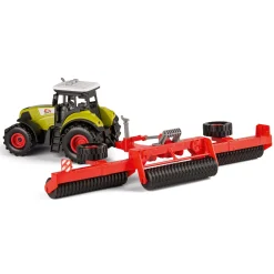 Traktor med trumle 35x10 cm - Rød