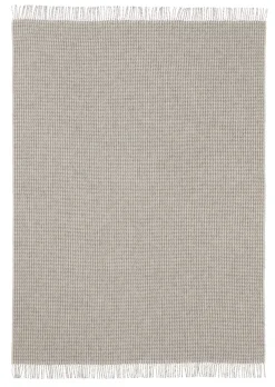 Uldplaid - 100% Ren ny uld - Høie of Scandinavia uldtæppe - Teide nature - 120x180 cm