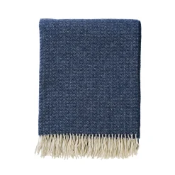 Uldplaid - 140x200 cm - Cashmere og merinould - Lucas Dark Denim