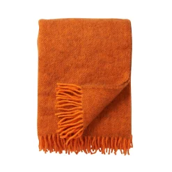 Uldplaid - 130x200 cm - Gotlanduld/lammeuld - Gotland Orange