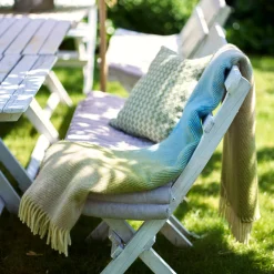 Uldplaid - 130x200 cm - 100% Lammeuld - Aurora Greenish Blue