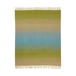 Uldplaid - 130x200 cm - 100% Lammeuld - Aurora Greenish Blue