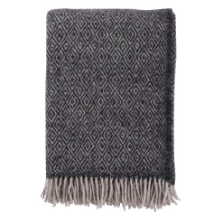 Uldplaid - 130x200 cm - 100% Lammeuld - Stella Coke Grey