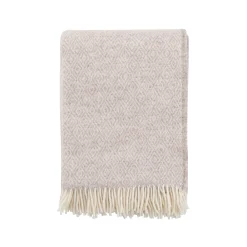 Uldplaid - 130x200 cm - 100% Lammeuld - Stella Beige