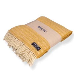 Uldplaid 130x200 cm - 100% Ren ny uld - Saga Honey