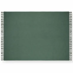 Uldplaid 130x200 cm - 100% Ren ny uld - Solid grøn
