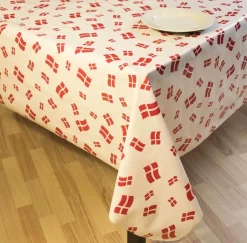 Voksdug - 20 meters rulle - Dannebrosflag - 140 cm. bred