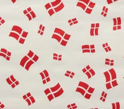 Voksdug - 20 meters rulle - Dannebrosflag - 140 cm. bred