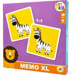 XL huskespil med vilde dyr og store kort - 24 kort